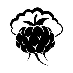 cloudberry fruit icon, cloudberry fruit line art - simple line art of cloudberry fruit, perfect for cloudberry fruit logos and icons