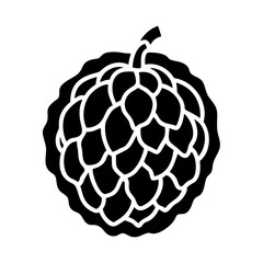 custard apple icon, custard apple line art - simple line art of custard apple, perfect for custard apple logos and icons