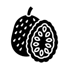 jackfruit icon, jackfruit line art - simple line art of jackfruit, perfect for jackfruit logos and icons