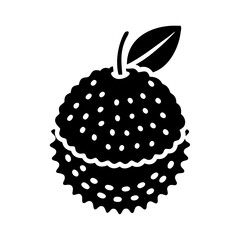 lychee icon, lychee line art - simple line art of lychee, perfect for lychee logos and icons