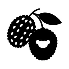 lychee icon, lychee line art - simple line art of lychee, perfect for lychee logos and icons