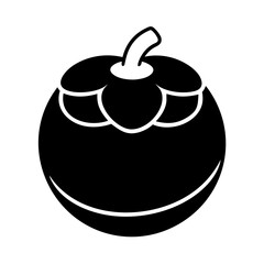 mangosteen icon, mangosteen line art - simple line art of mangosteen, perfect for mangosteen logos and icons