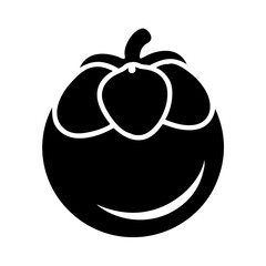 mangosteen icon, mangosteen line art - simple line art of mangosteen, perfect for mangosteen logos and icons