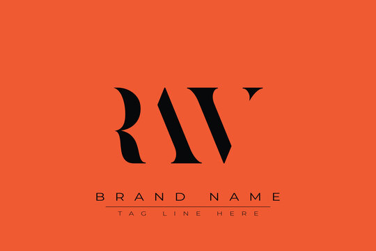 RAV abstract letter logo design. This logo is designed by three abstract letters.