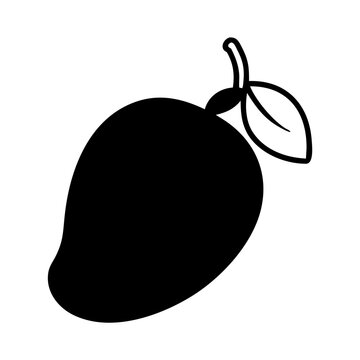 recommend clip art: mango icon, mango line art - simple line art of mango, perfect for mango logos and icons