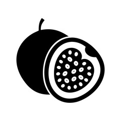 passion fruit icon, passion fruit line art - simple line art of passion fruit, perfect for passion fruit logos and icons