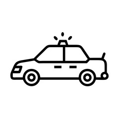 Fototapeta premium Police Car Icon for Law Enforcement and Security Themes