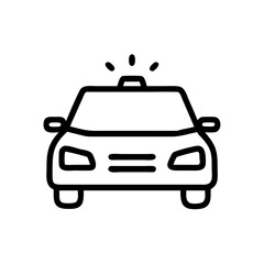 Police Car Icon for Law Enforcement and Security Themes