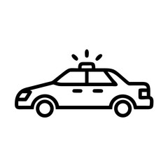 Obraz premium Police Car Icon for Law Enforcement and Security Themes