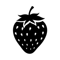 strawberry icon, strawberry line art - simple line art of strawberry, perfect for strawberry logos and icons