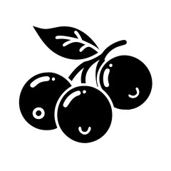 acai berry icon, acai berry line art - simple line art of acai berry, perfect for acai berry logos and icons