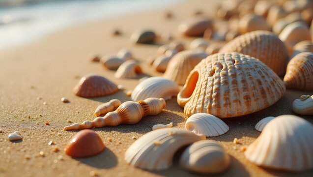 shells on the beach