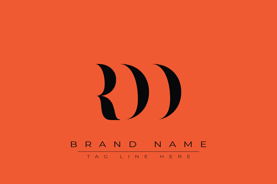 RDD abstract letter logo design. This logo is designed by three abstract letters.