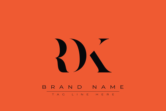 RDK abstract letter logo design. This logo is designed by three abstract letters.