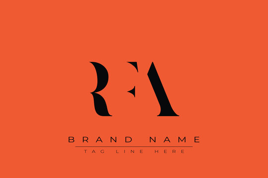 RFA abstract letter logo design. This logo is designed by three abstract letters.