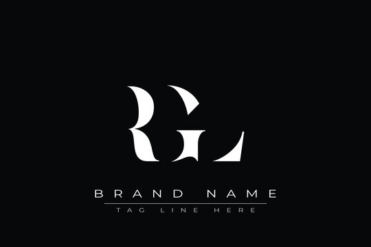 RGL abstract letter logo design. This logo is designed by three abstract letters.