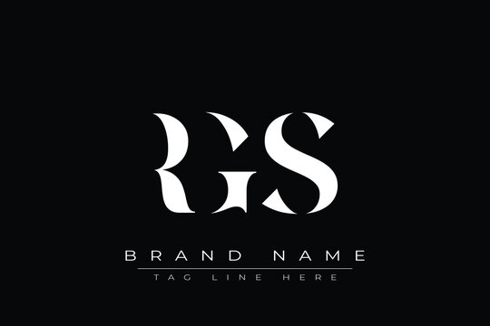 RGS abstract letter logo design. This logo is designed by three abstract letters.