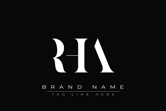 RHA abstract letter logo design. This logo is designed by three abstract letters.