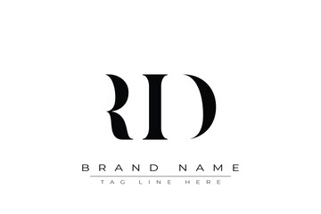 RID abstract letter logo design. This logo is designed by three abstract letters.