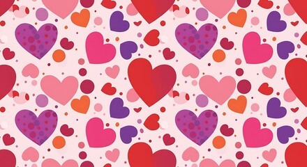 Joyful Hearts: A Valentine's Day Pattern AI Generated