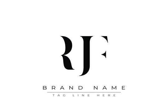 RJF abstract letter logo design. This logo is designed by three abstract letters.