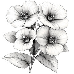 Gallery-Magic Flowers: Relaxing Coloring Pages for Adults and Teens" in Vintage Style