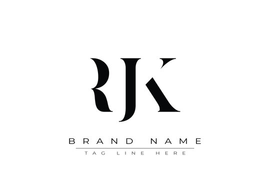RJK abstract letter logo design. This logo is designed by three abstract letters.