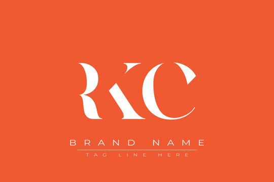 RKC abstract letter logo design. This logo is designed by three abstract letters.