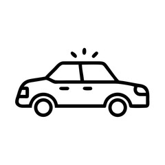 Police Car Icon for Law Enforcement and Security Themes