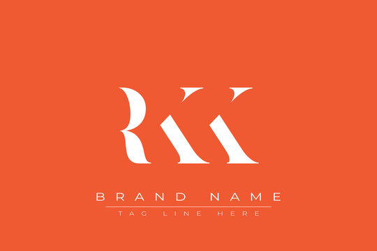 RKK abstract letter logo design. This logo is designed by three abstract letters.