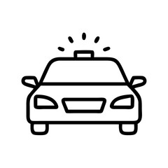 Police Car Icon for Law Enforcement and Security Themes