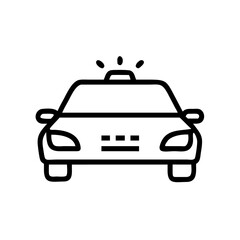 Police Car Icon for Law Enforcement and Security Themes