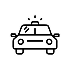 Police Car Icon for Law Enforcement and Security Themes