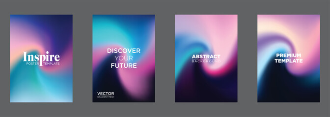 Abstract Gradient Mesh Background Poster Templates Inspire, Future