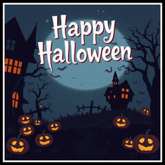 Oil Painting. Pattern for printing on wall decorations . Halloween theme.