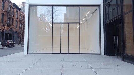 Modern storefront with large glass windows