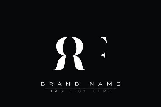 RRF abstract letter logo design. This logo is designed by three abstract letters.