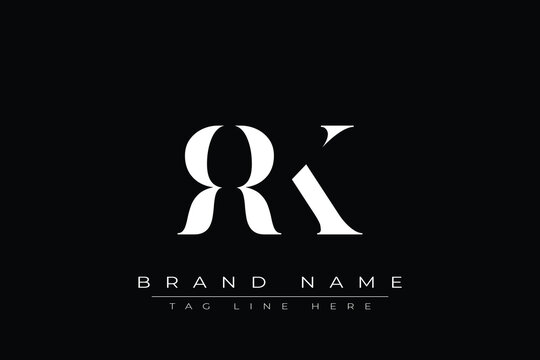 RRK abstract letter logo design. This logo is designed by three abstract letters.