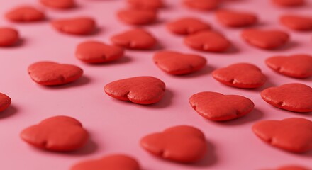 Coral Hearts: A Gentle Valentine's Day Texture AI Generated