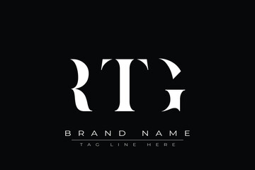 RTG abstract letter logo design. This logo is designed by three abstract letters.