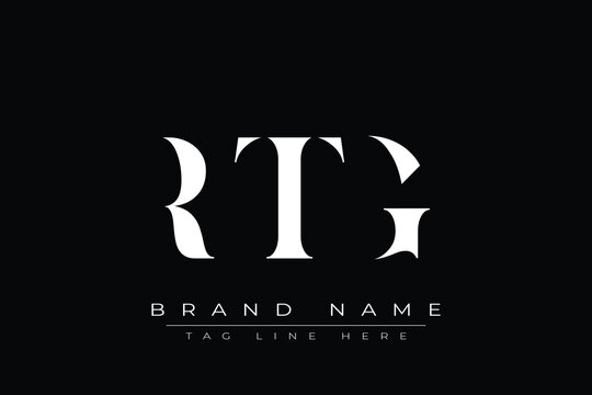 RTG abstract letter logo design. This logo is designed by three abstract letters.