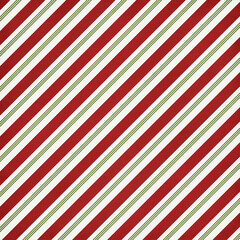 Clean diagonal striped pattern with red, green, and white lines. Classic high-contrast abstract background ideal for festive themes, wallpapers, textiles, branding, and modern graphic designs.