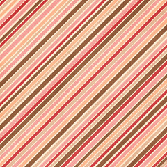 Fototapeta premium Warm diagonal striped pattern with layered tones of peach, coral, beige, and brown. Rich abstract background ideal for vintage designs, textiles, wallpapers, branding, and creative projects.