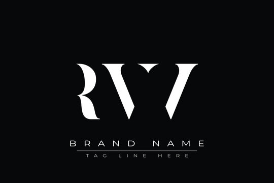 RVV abstract letter logo design. This logo is designed by three abstract letters.