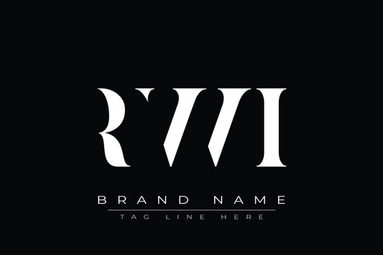 RWI abstract letter logo design. This logo is designed by three abstract letters.