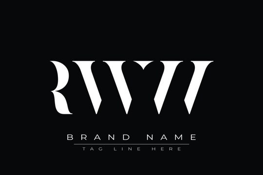 RWW abstract letter logo design. This logo is designed by three abstract letters.