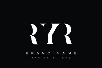 RYR abstract letter logo design. This logo is designed by three abstract letters.