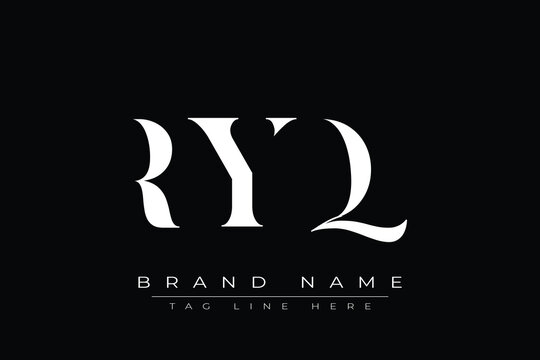 RYQ abstract letter logo design. This logo is designed by three abstract letters.