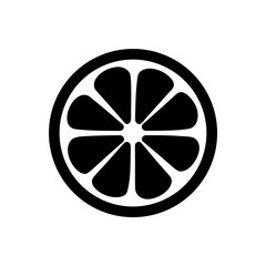 Obraz premium Orange Fruit Slice Icon in Circular Shape