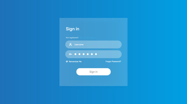 Set of Sign Up and Sign In forms. Registration and login forms page. Professional and User-friendly web and UI UX design elements. Modern Sign in and Register page. Username, email and password.